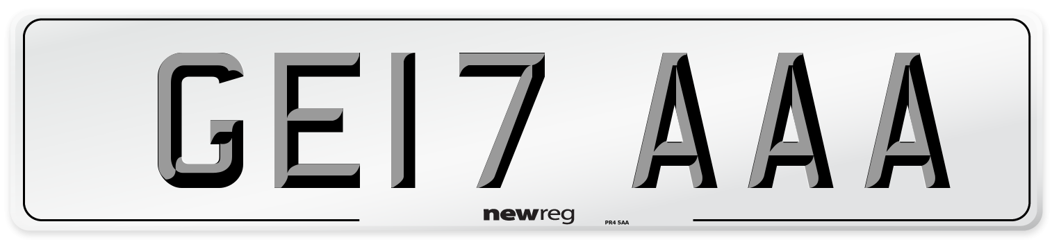 GE17 AAA Number Plate from New Reg